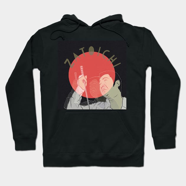 Zatoichi Hoodie by Beni-Shoga-Ink